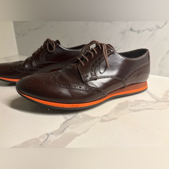 Prada | Shoes | Prada Mens Wingtip Black 7 2 | Poshmark